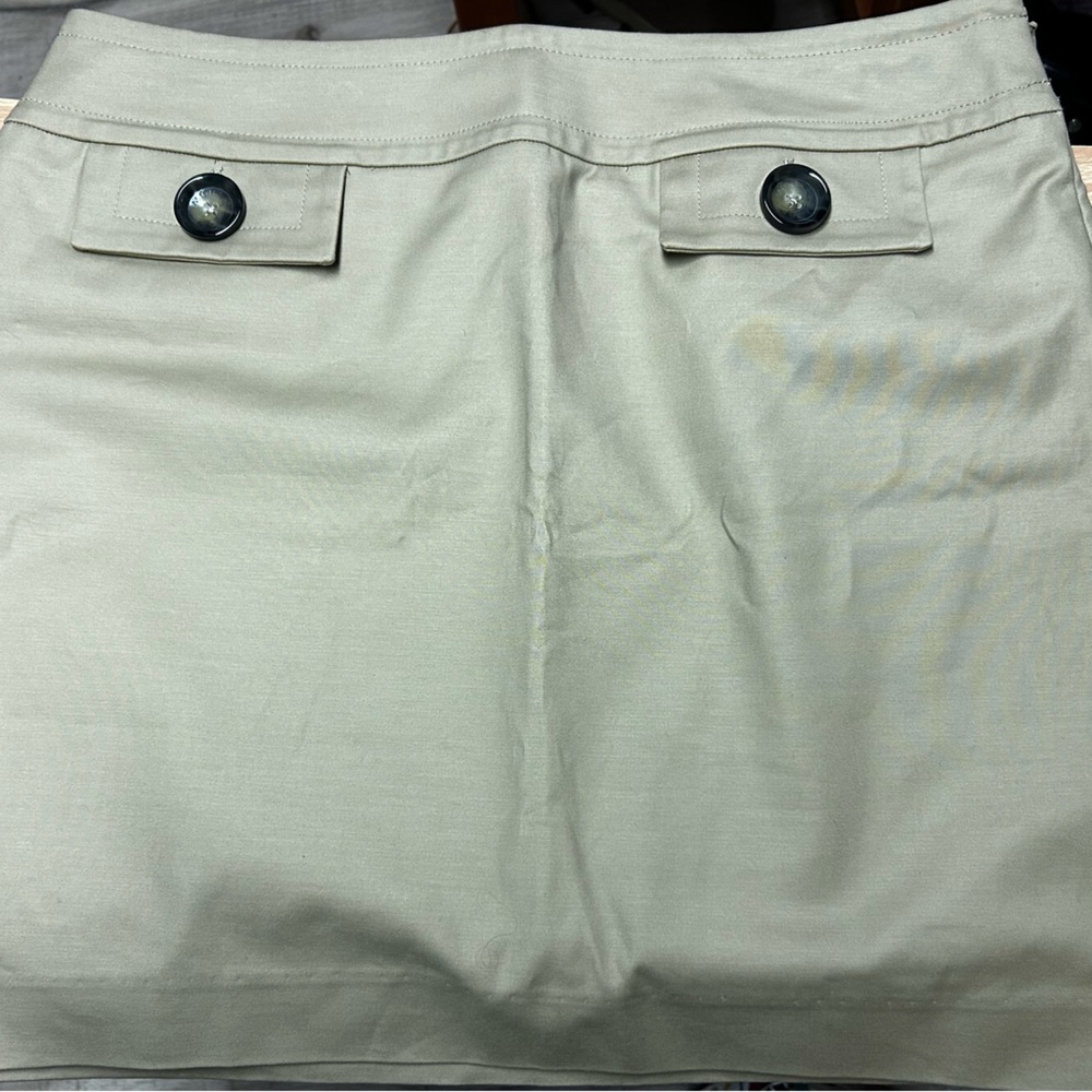 Michael Kors Tan Skirt with Black Button